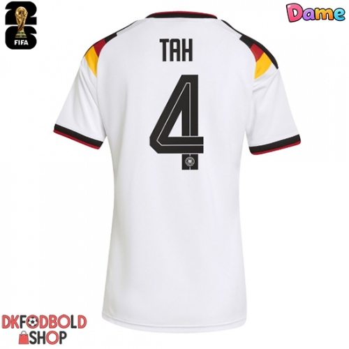 Tyskland Jonathan Tah #4 Hjemmebanetrøje Dame VM 2026 Kort ærmer